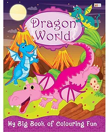 Dragon World Coloring Book - English