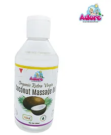 Adore Organic Extra Virgin Coconut Massage Oil - 200 ml
