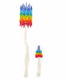 Adore Rainbow Bottle Cleaning Brush Kit - Multicolor