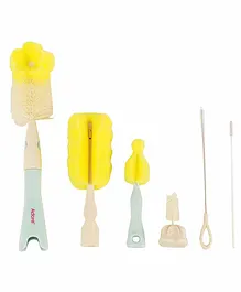 Adore Aloha 6 in 1 Bottle Cleaning Brush Kit - (Colour May Vary)