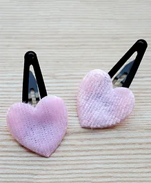 Pretty Ponytails Heart Shaped Hair Clips - Pink