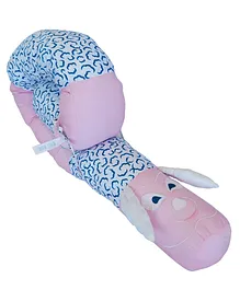 Wild Child Crib Bumper Squirrel Print - Pink White