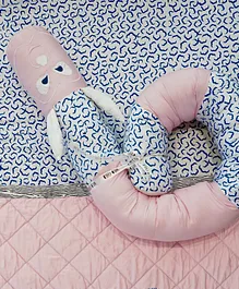 Wild Child Cotton Baby Quilt, Bumper & Bedsheet Combo Set - Pink