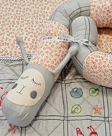 Wild Child Cotton Baby Quilt, Bumper & Bedsheet Combo Set - Grey