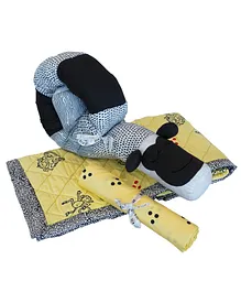 Wild Child Cotton Baby Quilt, Bumper & Bedsheet Combo Set - Yellow