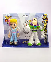 Mattel Bo Peep & Buzz Lightyear Action Figure Pack Of 2 Multicolor - Height 17.5 cm