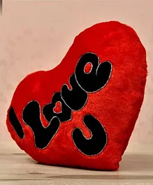 Frantic Heart Shaped Plush Kid's Pillow - Red 