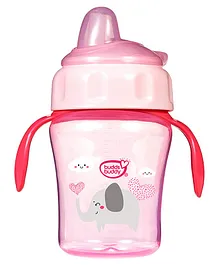 Buddsbuddy BPA Free Anti Spill Design Momo Flexible Spout Baby Sipper Cup Pink BB7228- 240ml