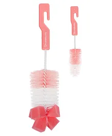 Buddsbuddy 2 in 1 Classic Baby Bottle and Nipple Cleaning Brush BB7227 - Pink