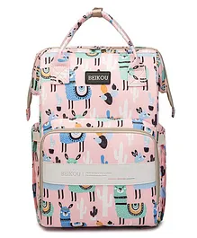 StarAndDaisy Baby Diaper Backpack Animal Print - Pink