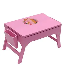 Kidoz Multipurpose Foldable Wooden Study Table - Pink
