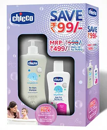 Chicco Combo Pack No Tears Shampoo 500 ml + Bathing Gel 200 ml