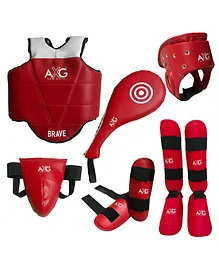 AXG New Goal Karate Taekwondo Muay Thai Kick Kickboxing Kit - Red