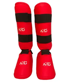 AXG New Goal Shin Guard Medium - Red