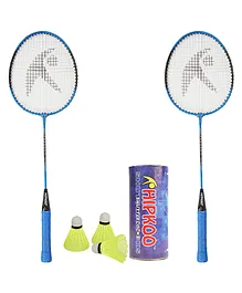 Hipkoo Badminton Racket with 3 Shuttlecocks - Blue  