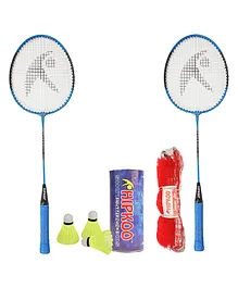 Hipkoo Badminton Racket with 3 Shuttlecocks - Blue Black