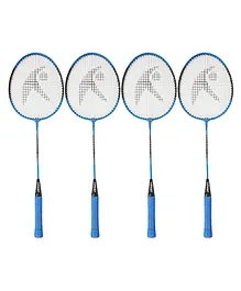 Hipkoo Badminton Rackets Pack of 4 - Blue Black