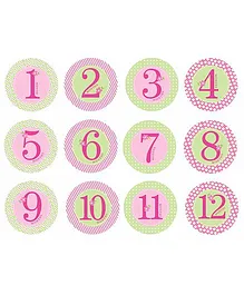 Pearhead Baby Milestone Stickers Pink - 12 Stickers