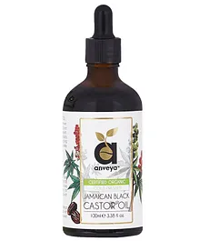 Anveya Organic Cold Pressed Jamaican Black Castor Oil - 100 ml