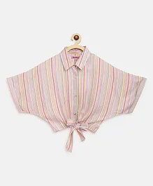 Nauti Nati Striped Short Sleeves Shirt Style Top - Multicolor