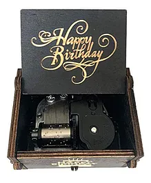 Caaju Wooden Handcrafted Happy Birthday Musical Box - Black