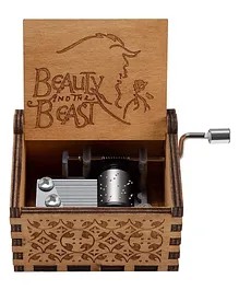 Caaju Wooden Handcrafted Beauty and Beast Musical Box - Brown