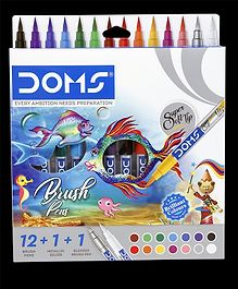 Doms Brush Pens Pack Of 14 - Multicolor