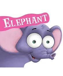 Board Book Elephant Cutout Board Book - English