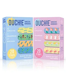 Ouchie Adhesive Bandages Pack Of 2 -20 Strips Each