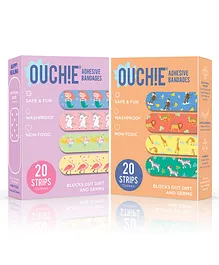Ouchie Adhesive Bandages Pack Of 2 - 20 Strips Each