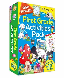 First Grade Activities Smart Scholars Book Pack of 10 - English