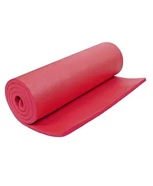 Strauss Extra Thick Yoga Mat with Carrying Strap 13 mm - Red