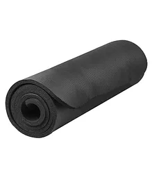 Strauss Extra Thick Yoga Mat with Carrying Strap 13 mm - Black