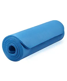 Strauss Extra Thick Yoga Mat with Carrying Strap 13 mm - Blue
