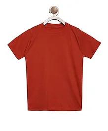 FirstClap Half Sleeves Solid Colour Tee - Red
