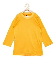 FirstClap Full Sleeves Solid Colour Tee - Yellow