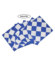 Party Anthem Paper Napkin Diamond Print Blue - 40 Sheets