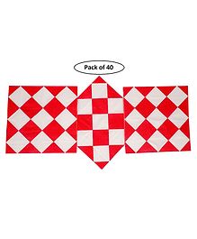 Party Anthem Paper Napkin Diamond Print Red - 40 Sheets