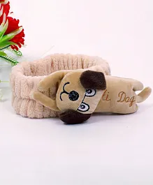 Tahanis Thick Plush Dog Faux Fur Thick Soft Headband - Brown