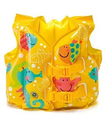 Tahanis Intex Kids Fish Print Life Jacket - Yellow