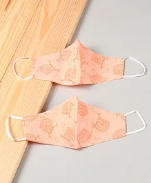 FROGGY Pack Of 2 Reusable Sloth Print Face Masks - Orange