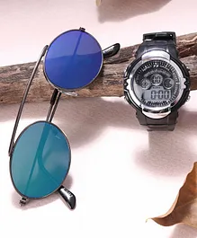 Fantasy World Watch & Circle Sunglass Gift Set - Blue