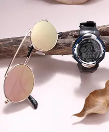 Fantasy World Digital Watch & Sunglass Gift Set - Black