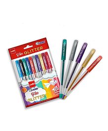 Cello Geltech Fun Glitter Gel Pens Pack of 10 - Multicolour