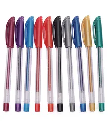 Cello Geltech Fun Glitter Gel Pens Pack of 10 - Multicolour