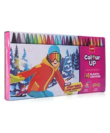 Cello ColourUp Plastic Crayons Pack of 24 - Multicolour