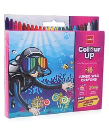 Cello ColourUp Jumbo Wax Crayons Pack of 24 - Multicolour