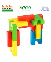 Eduedge Wooden H Blocks Building Toy - 32 Pieces