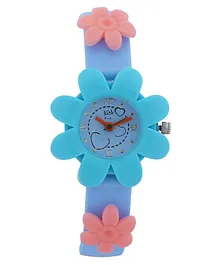 Kool Kidz Analogue Floral Design Wrist Watch - Blue