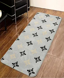 Saral Home Anti-Skid Abstract Floor Runner - Grey